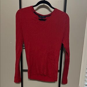 Tommy Hilfiger Vibrant Red Knit Sweater